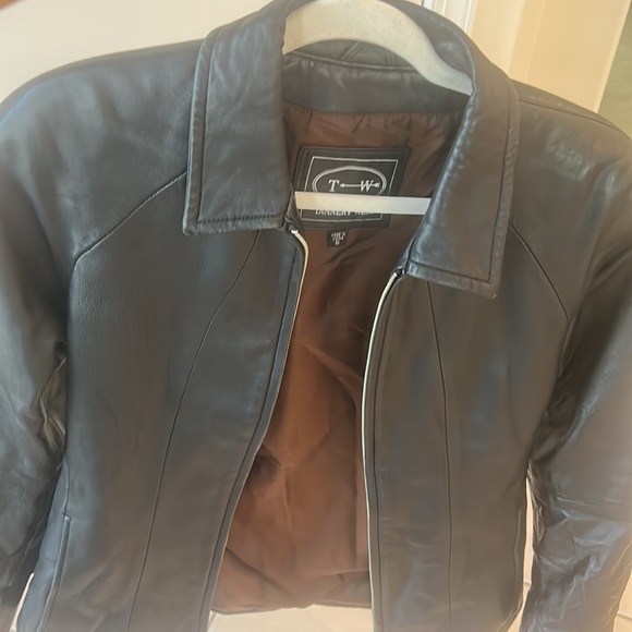 Vintage Tannery West SOFT Black LEATHER Biker Moto Jacket Sz S EUC - Picture 15 of 17